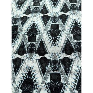Marvel Black Panther Fabric Black/White 30"x42" Cotton Wakandan Theme Sewing Cra